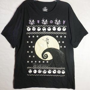 Disney Mens Size 2X Black Shirt The Nightmare Before Christmas Tim Burton